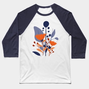 Flat Flower Delight Baseball T-Shirt